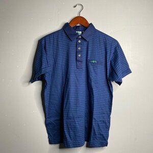 80's Vintage blue polo shirt size small by Black Bird